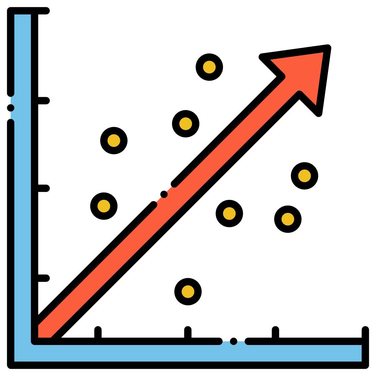 linear regression icon