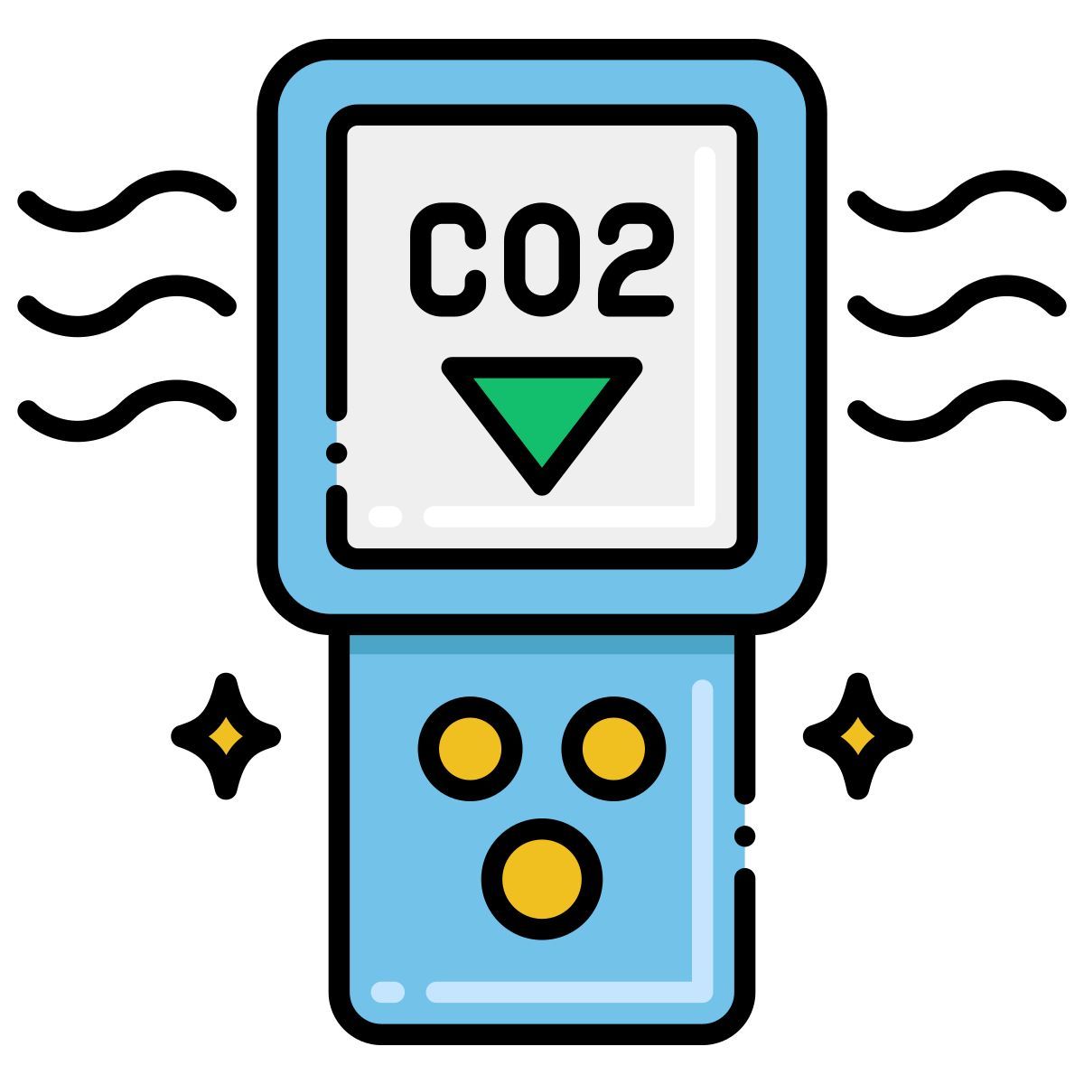 geringe emissionen icon