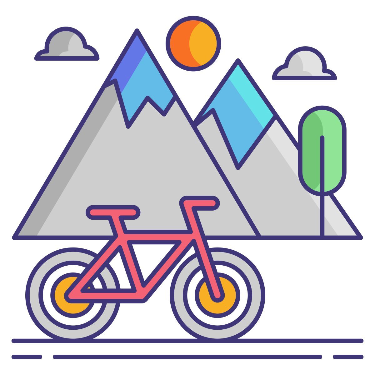 mountain sports icon