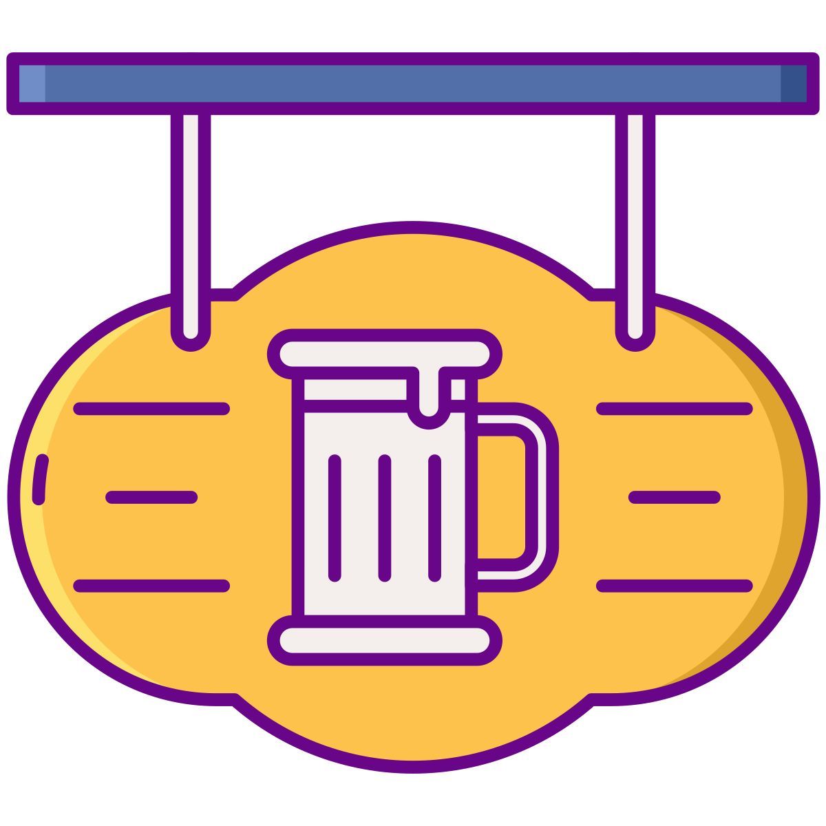 letrero de pared montado icon