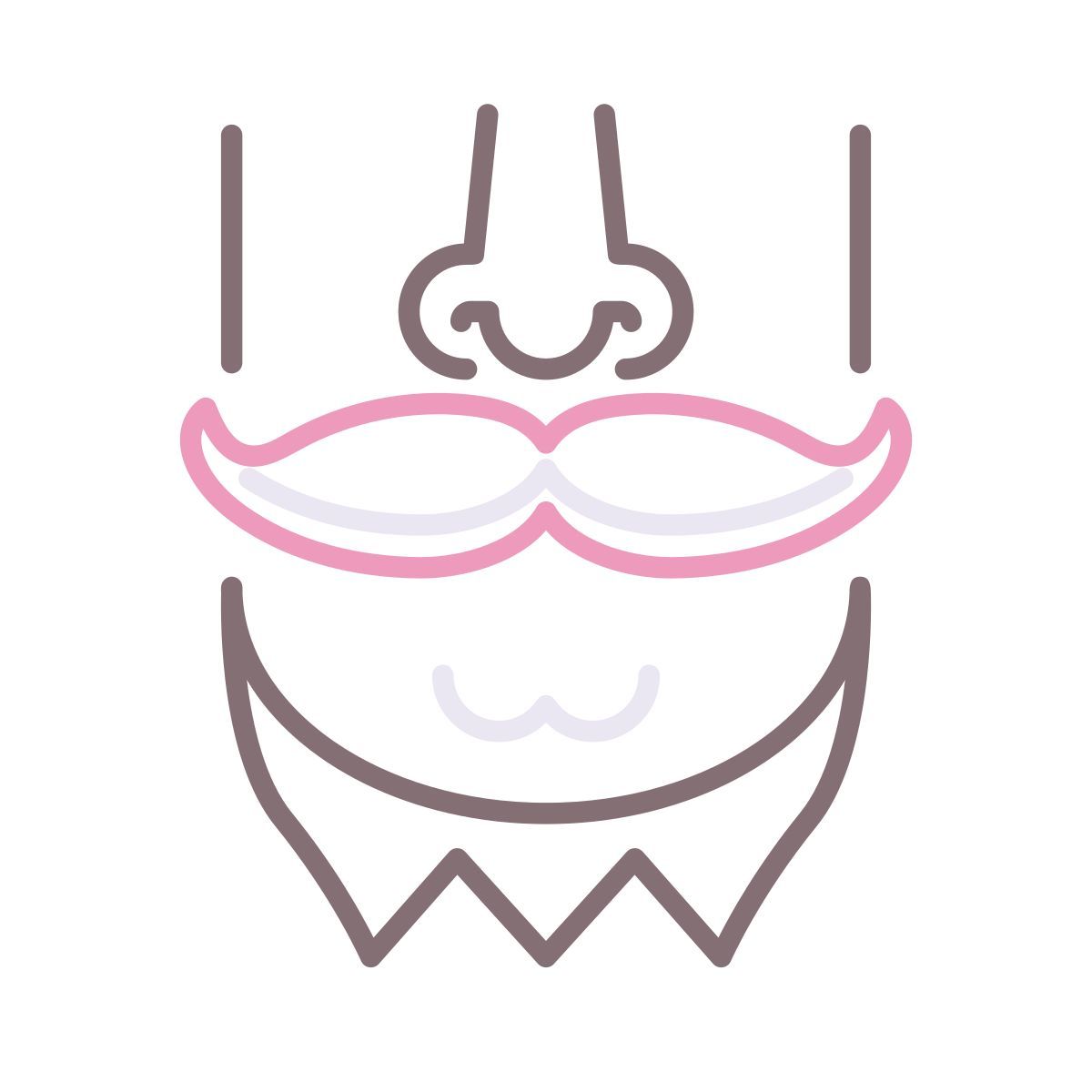 moustache avec barbe icon