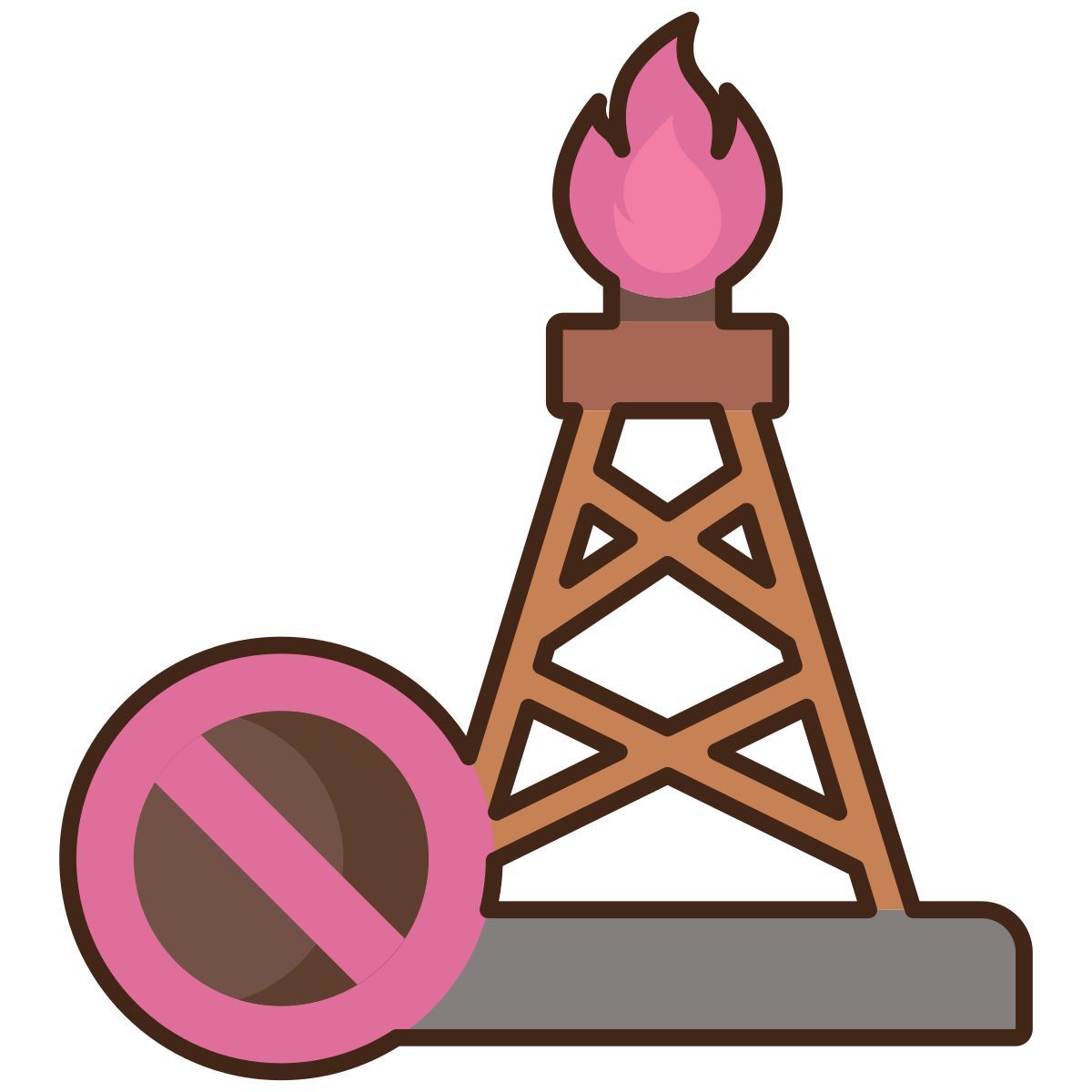 pas de combustibles fossiles icon
