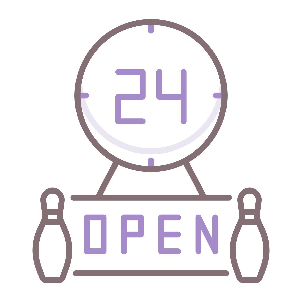 Ouvert 24 heures sur 24 icon