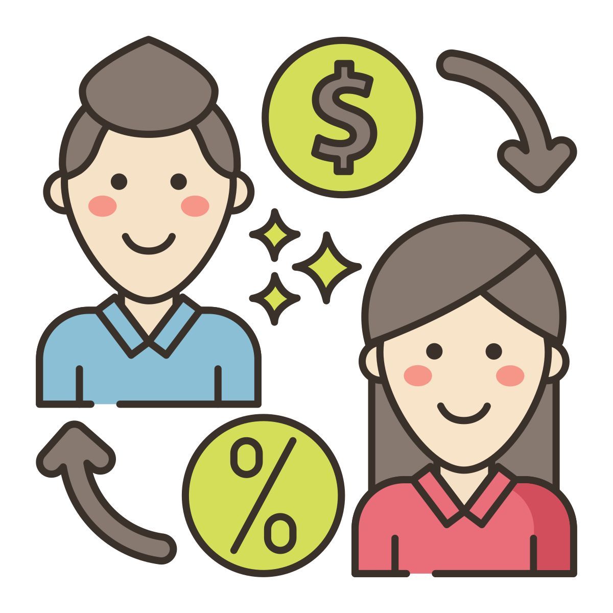 pessoa para pessoa icon