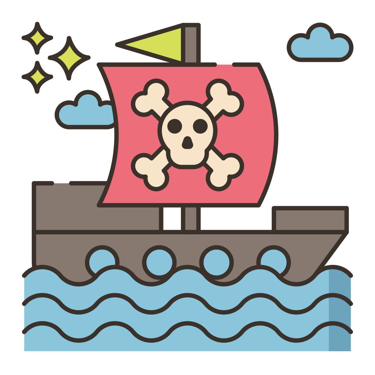 pirate ship icon