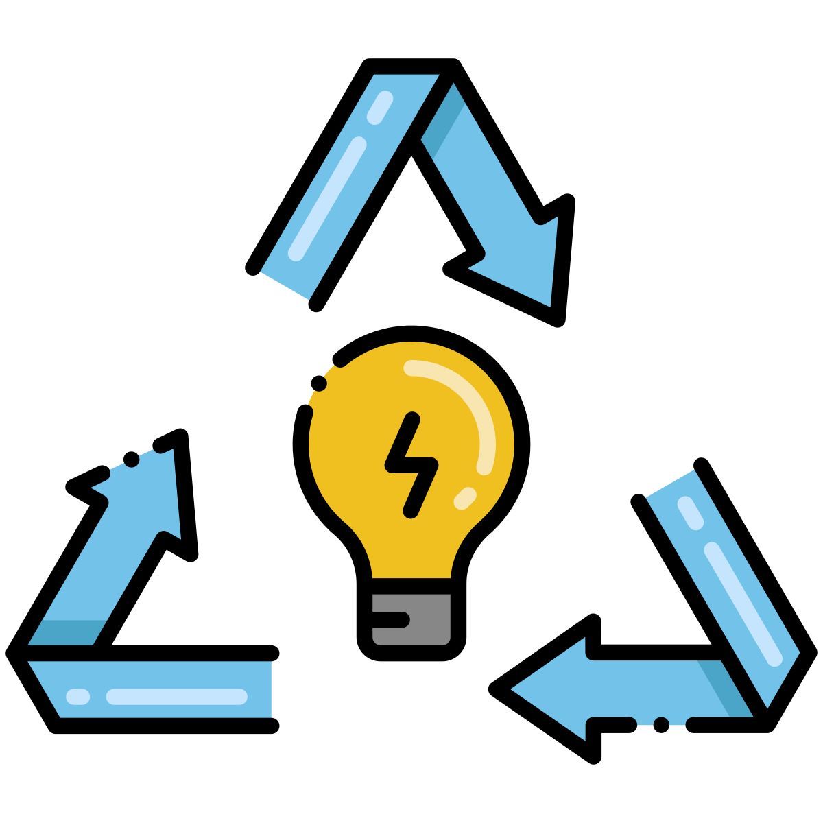 segno del triangolo energetico icon
