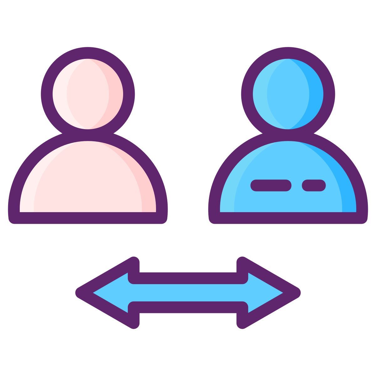 social distancing icon