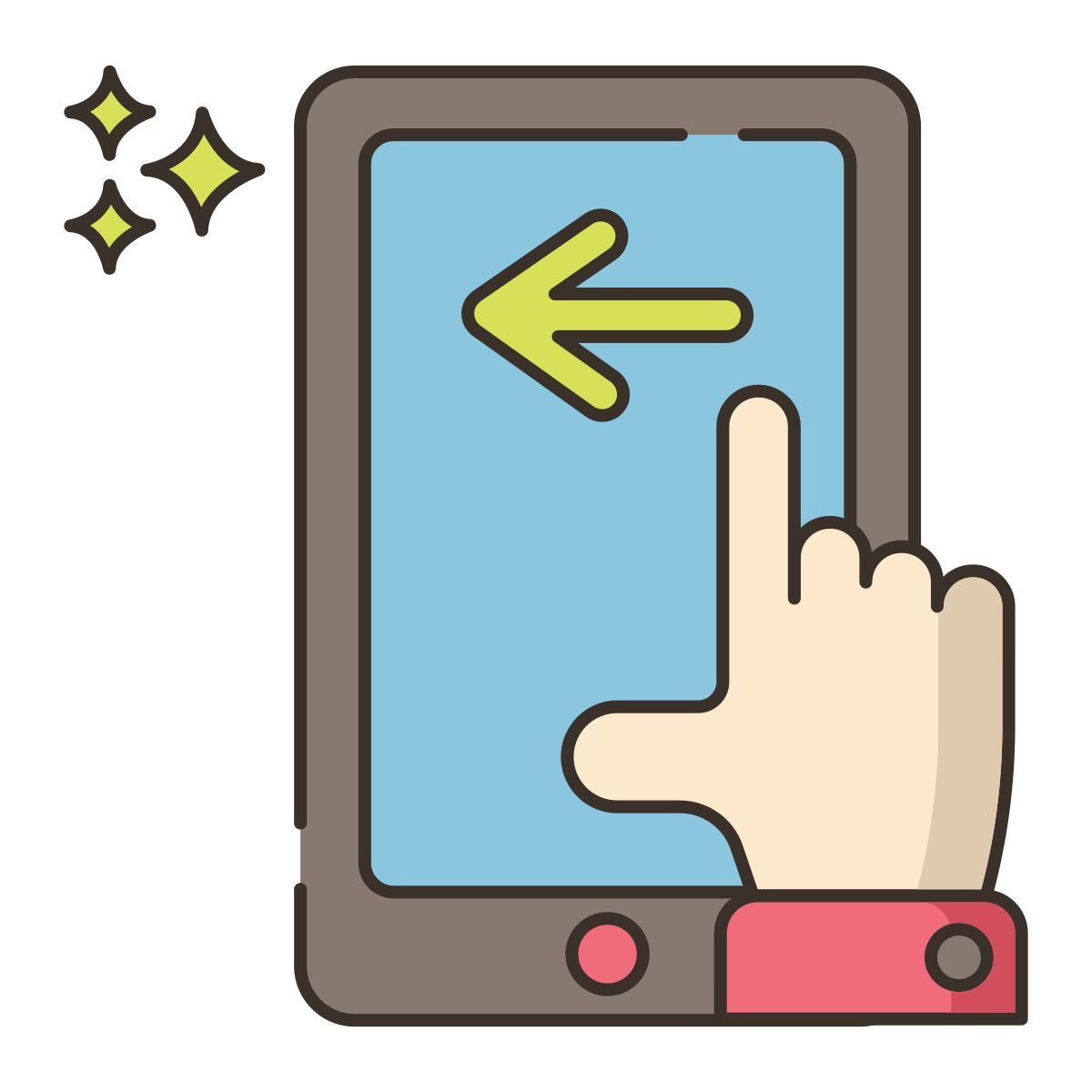 左にスワイプ icon