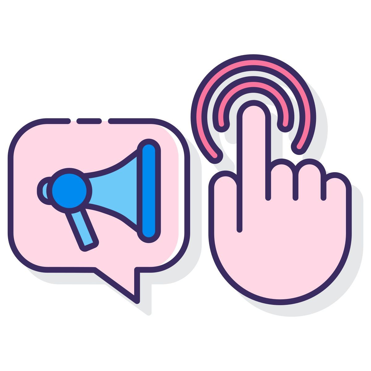 touch and voice icon
