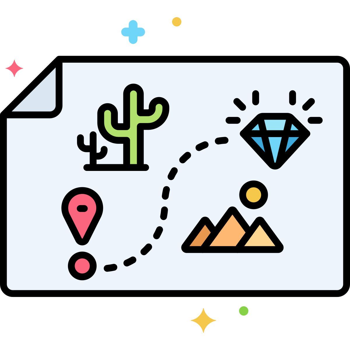 mapa do tesouro icon