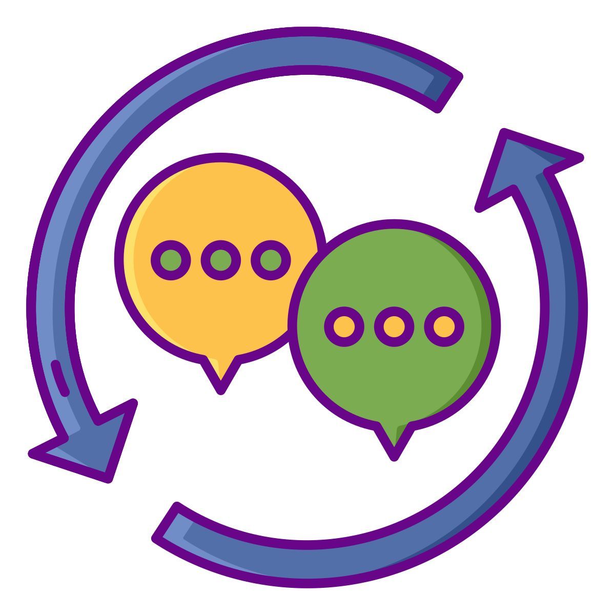 comunicación bidireccional icon