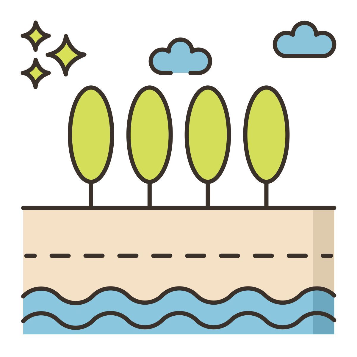 unsealed road icon