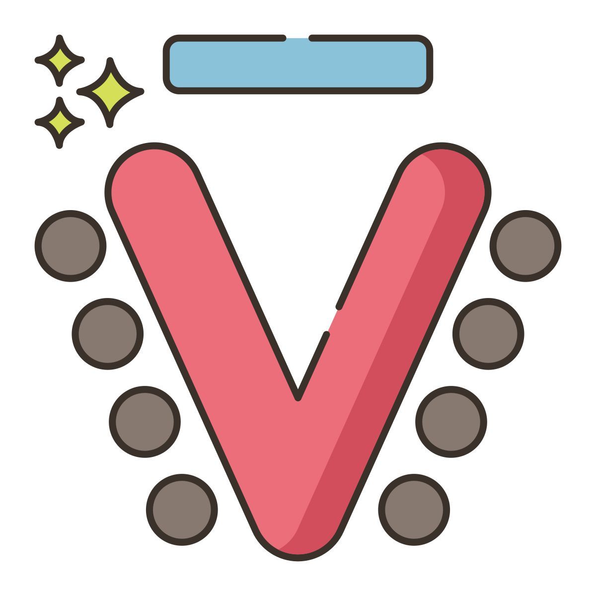 v 形 icon