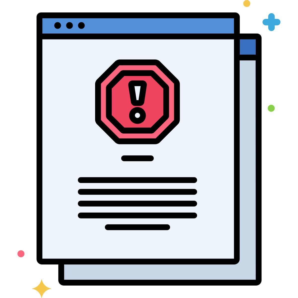 avertissement du navigateur icon