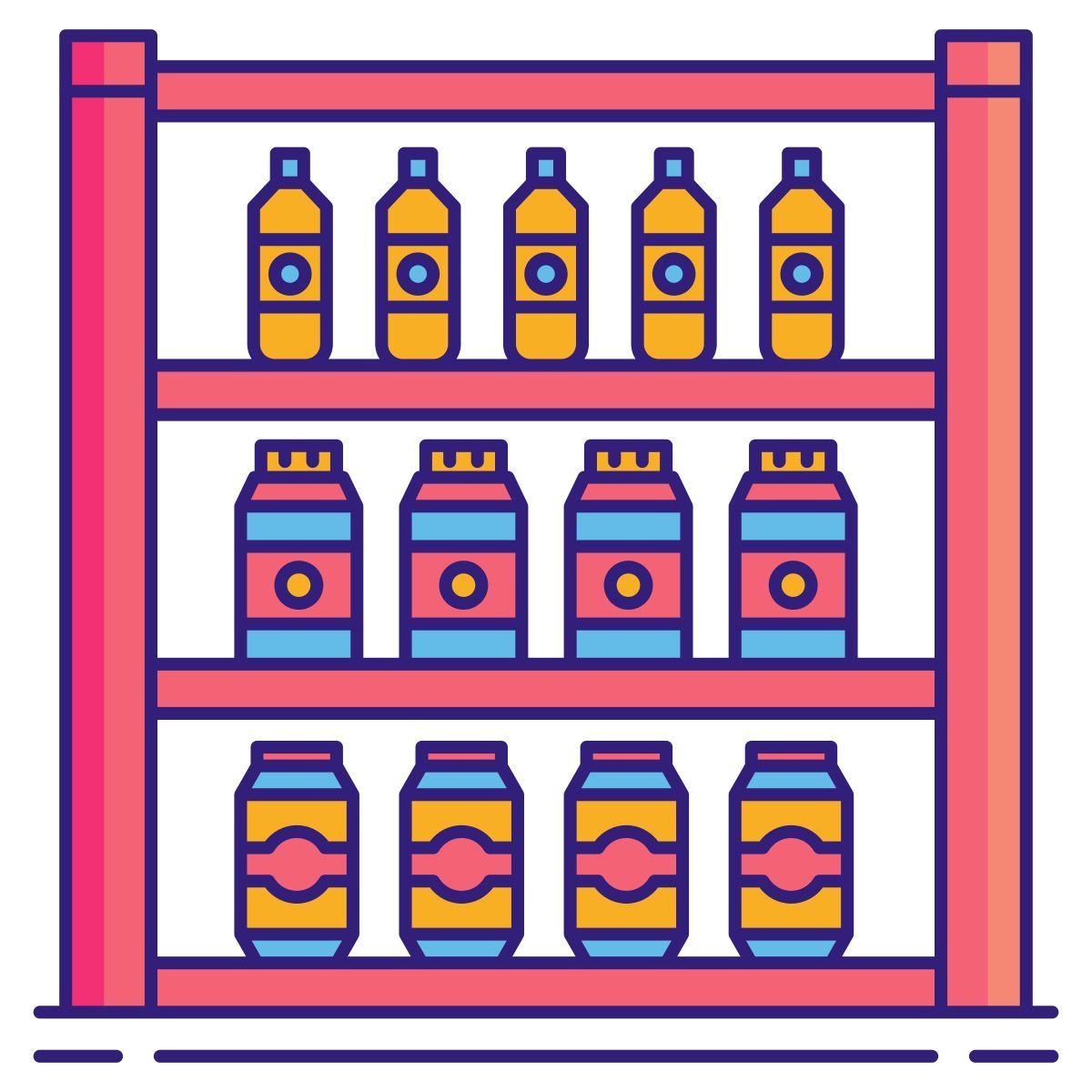 well stocked shelves icon