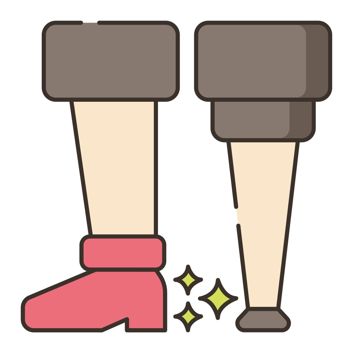 wooden leg icon