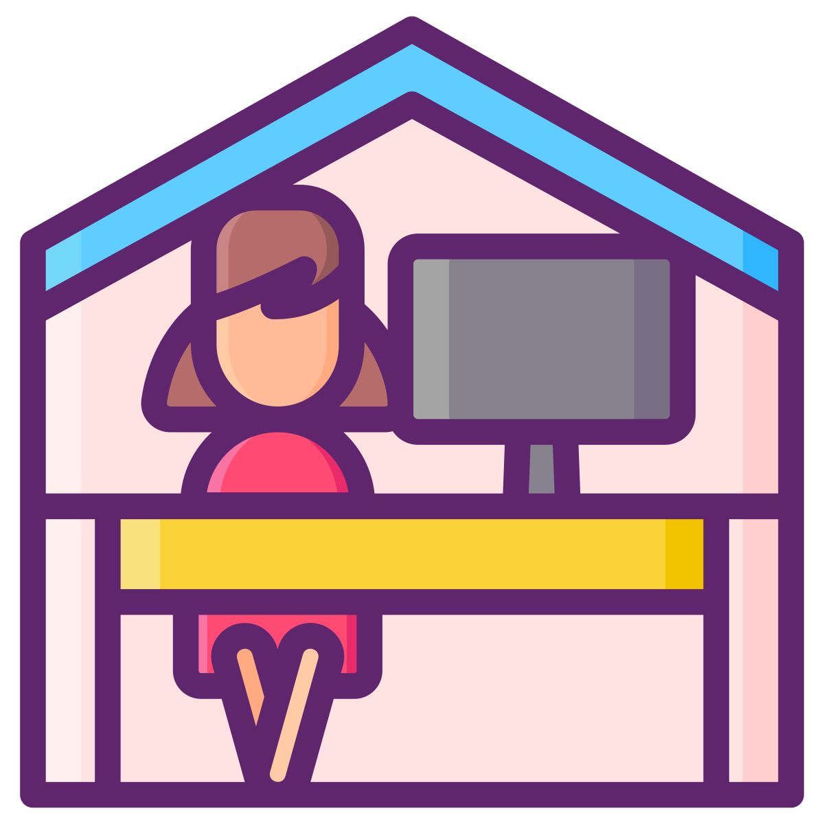 von zuhause aus arbeiten icon