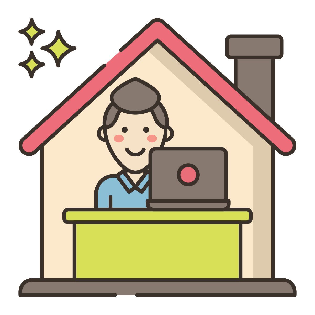 trabajando desde casa icon