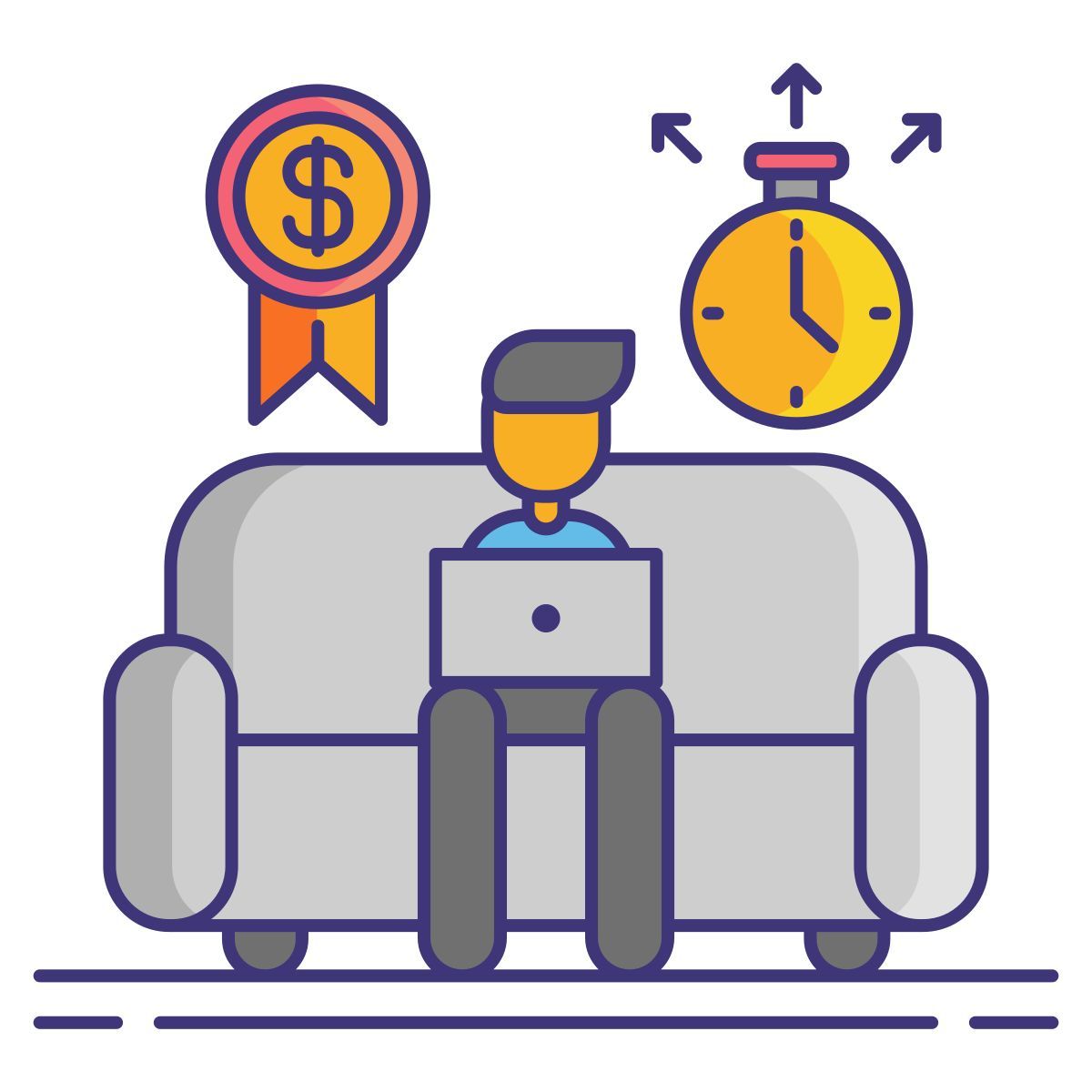 trabajando desde casa icon