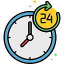 external 24-hours-contact-us-flaticons-lineal-color-flat-icons icon