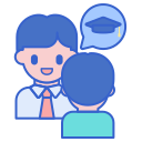external advisor-university-flaticons-lineal-color-flat-icons icon
