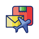 external air-mail-postal-service-flaticons-lineal-color-flat-icons-3 icon