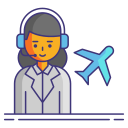 external air-traffic-controller-professions-woman-diversity-flaticons-lineal-color-flat-icons-2 icon