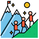 external alpinism-team-building-flaticons-lineal-color-flat-icons icon