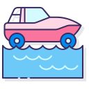 external amphibious-vehicle-transportation-flaticons-lineal-color-flat-icons icon
