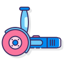 external angle-grinder-diy-flaticons-lineal-color-flat-icons-3 icon