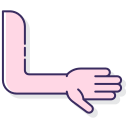 external arm-anatomy-flaticons-lineal-color-flat-icons-3 icon