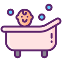 external baby-bath-tub-babymaternity-flaticons-lineal-color-flat-icons icon