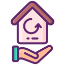 external back-up-inhome-service-flaticons-lineal-color-flat-icons icon