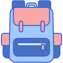 external backpack-digital-nomading-relocation-flaticons-lineal-color-flat-icons icon