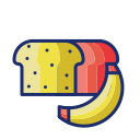 external banana-bread-world-cuisine-flaticons-lineal-color-flat-icons-3 icon