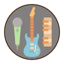 external bands-music-festival-flaticons-lineal-color-flat-icons icon