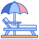 external beach-chair-tropical-flaticons-lineal-color-flat-icons-7 icon