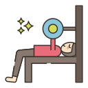 external bench-press-fitness-and-healthy-living-flaticons-lineal-color-flat-icons-3 icon