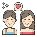 external best-friends-relationship-flaticons-lineal-color-flat-icons icon