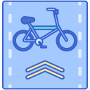 external bike-lane-urban-sport-flaticons-lineal-color-flat-icons-2 icon