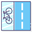 external bike-lane-urban-sports-flaticons-lineal-color-flat-icons-2 icon