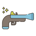 external blunderbuss-pirates-flaticons-lineal-color-flat-icons-2 icon