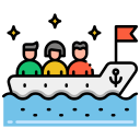 external boat-team-building-flaticons-lineal-color-flat-icons icon