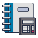 external book-keeping-finance-flaticons-lineal-color-flat-icons icon