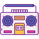 external boom-box-eighties-80s-nostalgia-flaticons-lineal-color-flat-icons-2 icon