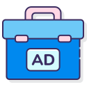 external briefcase-social-media-agency-flaticons-lineal-color-flat-icons icon
