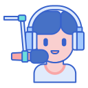 external broadcaster-live-streaming-flaticons-lineal-color-flat-icons-2 icon
