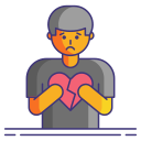 external broken-heart-politics-flaticons-lineal-color-flat-icons icon
