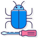external bug-web-hosting-flaticons-lineal-color-flat-icons icon