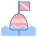 external buoy-diving-flaticons-lineal-color-flat-icons-3 icon